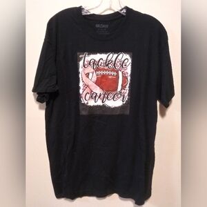 Gildan Black Tackle Cancer Tee
